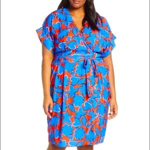 ELOQUII Floral Wrap Dress Size 14